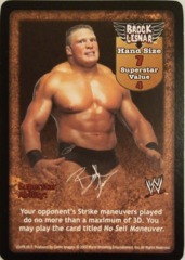 Brock Lesnar face card PROMO